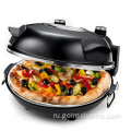 Быстрое приготовление пиццы Электрическая пиццерия 12 дюймов с керамическими каменными печами для выпечки Итальянская пицца креп / блинница красная печь для пиццы